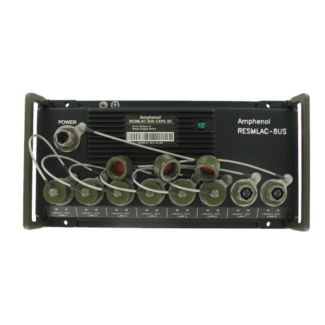 Amphenol Socapex Ethernet Military Switch RESMLAC-8US-CAPS Connectors  