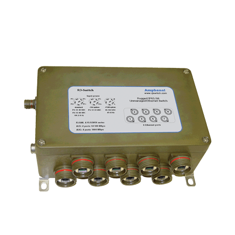 Amphenol Socapex Ethernet Military Switch RJSML-8US1/8UG1