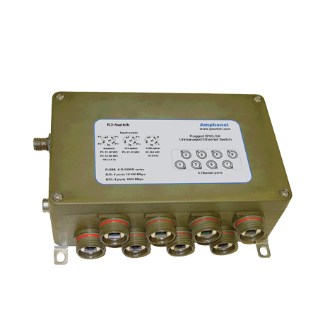 Amphenol Socapex Ethernet Military Switch RJSML-8US1/8UG1