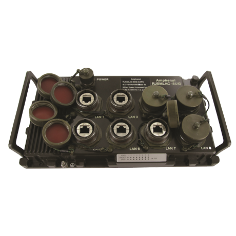 Amphenol Socapex Ethernet Military Switch RJSMLAC-8UG-CAPS connectors