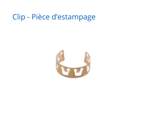 pièce d'estampage clip